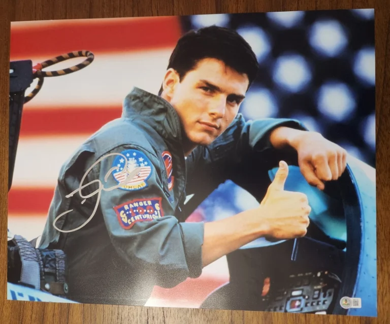 TOM CRUISE SIGNED TOP GUN MAVERICK ACTION STAR 16X20 PHOTO BECKETT BAS COA