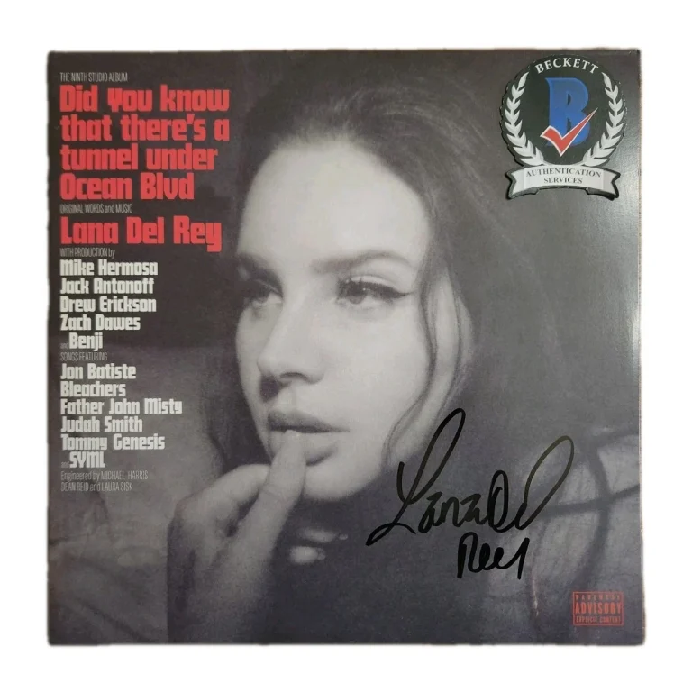 LANA DEL REY SIGNED PROOF DID YOU KNOW THAT THERES A TUNNEL UNDER VINYL BAS LOA