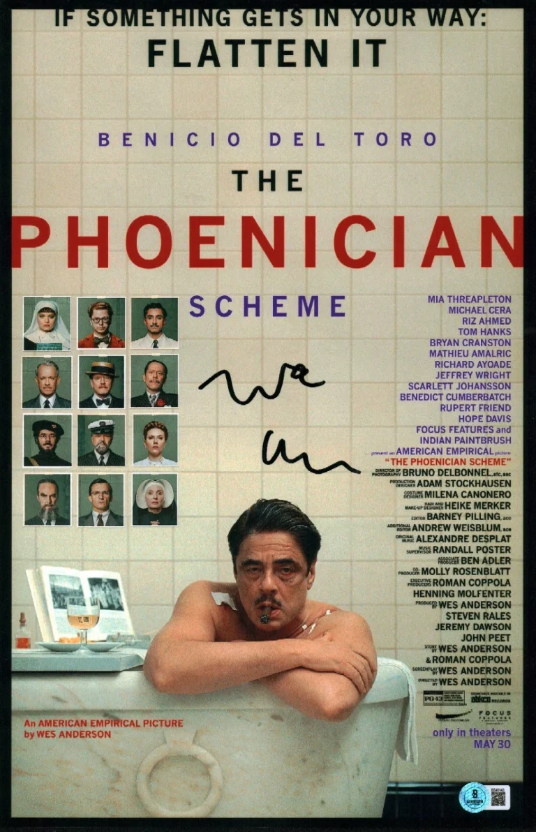 Wes Anderson Signed Autograph The Phoenician Scheme Director 11x17 Photo BAS COA