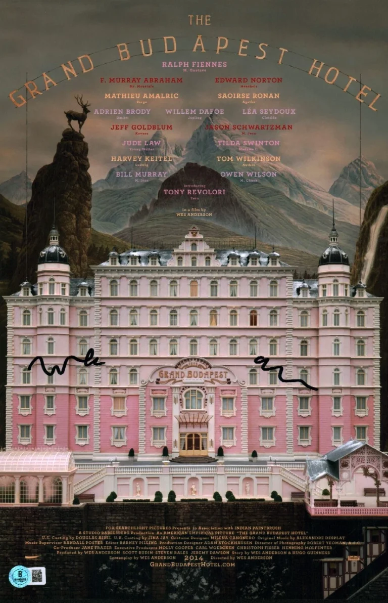 Wes Anderson Signed Grand Budapest Hotel Director Autograph 11x17 Photo BAS COA