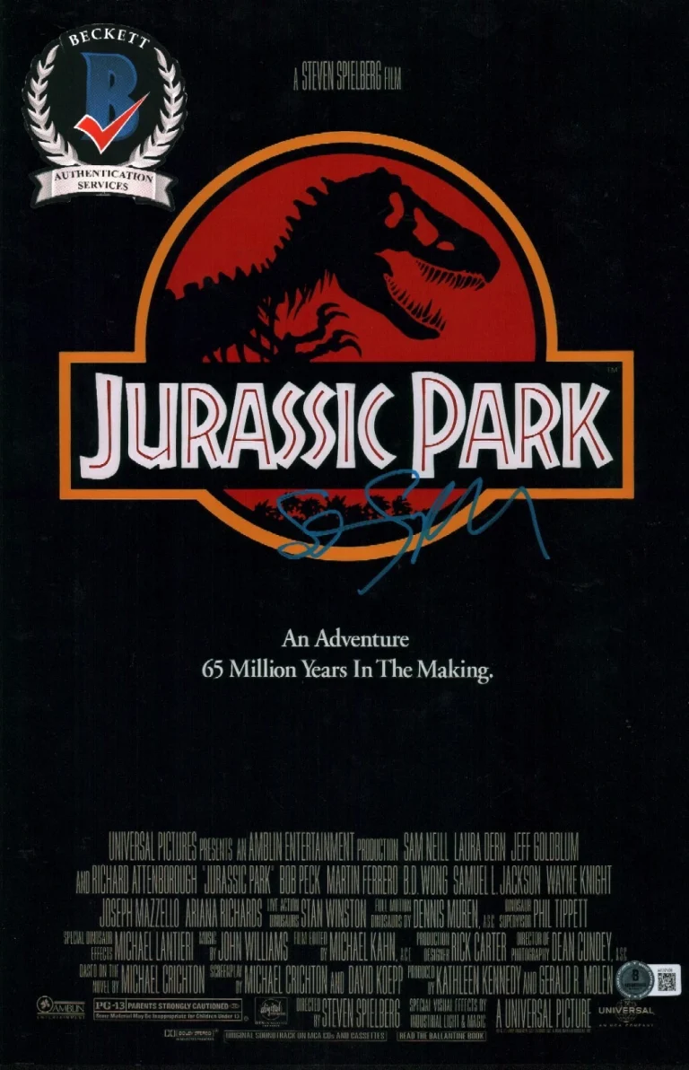 STEVEN SPIELBERG SIGNED JURASSIC PARK DIRECTOR 11X17 PHOTO BECKETT COA LOA