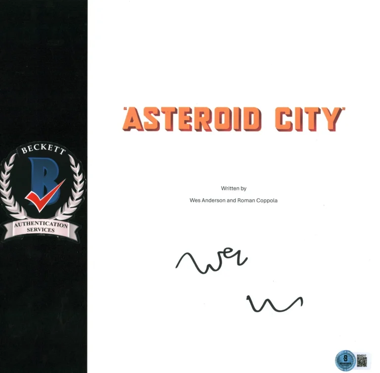 Wes Anderson Signed Autograph Asteroid City Full Movie Script Screenplay BAS COA