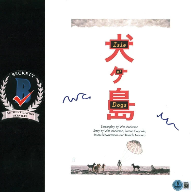 Wes Anderson Signed Autograph Isle Of The Dogs Full Movie Script BAS COA