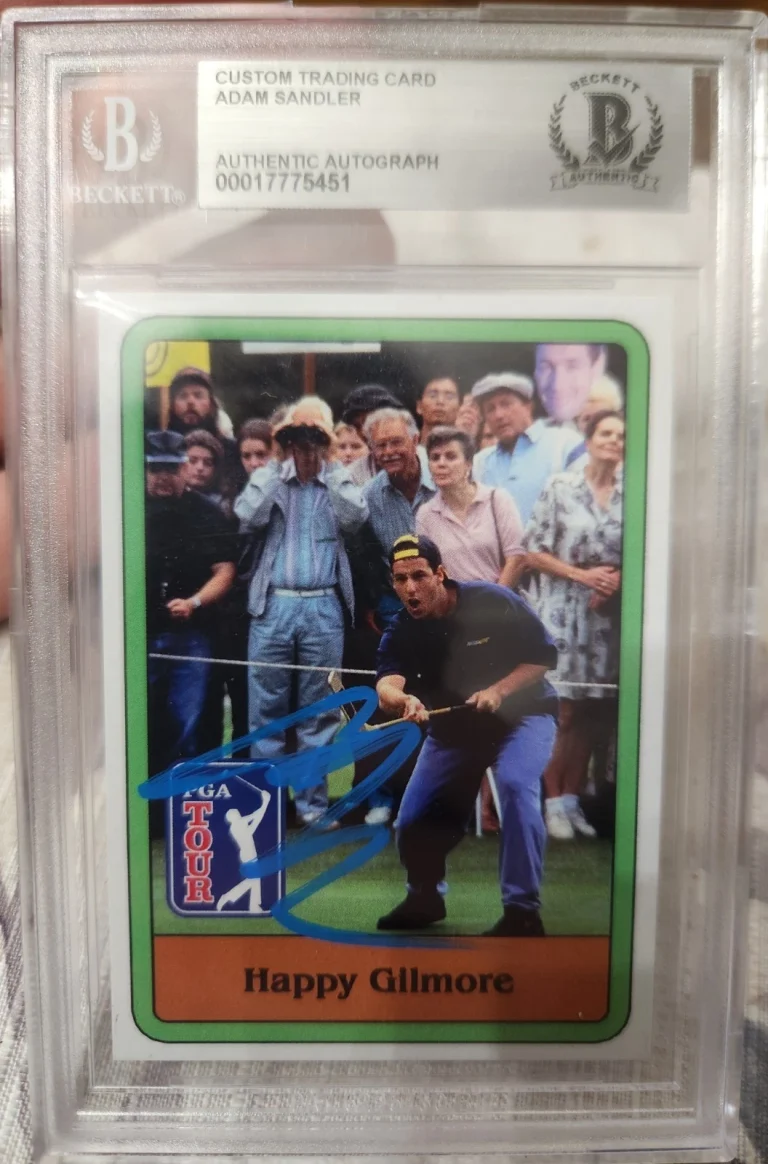 Adam Sandler Signed Autographed Happy Gilmore Custom Card Beckett BAS COA Encap
