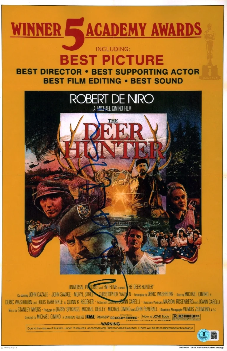 CHRISTOPHER WALKEN SIGNED THE DEER HUNTER 11X17 PHOTO BECKETT BAS COA