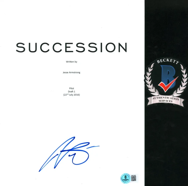 KIERAN CULKIN SIGNED SUCCESSION ROMAN ROY FULL PILOT SCRIPT BECKETT COA BAS