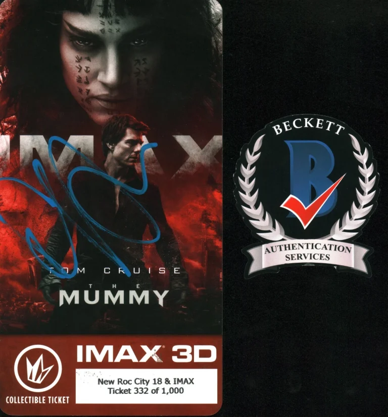Sofia Boutella Signed The Mummy Sexy Dancer Actress Collectible Ticket COA BAS