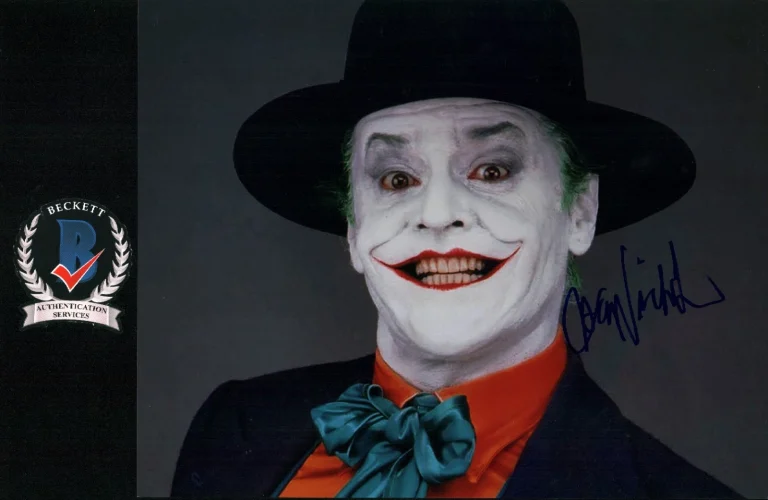 Jack Nicholson Signed The Joker Batman Tim Burton Movie 11x14 Photo BAS COA LOA
