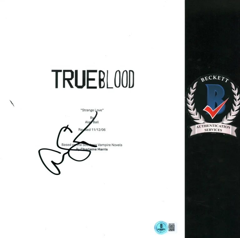 Alexander Skarsgard Signed True Blood Full Pilot Script Eric Northman COA BAS