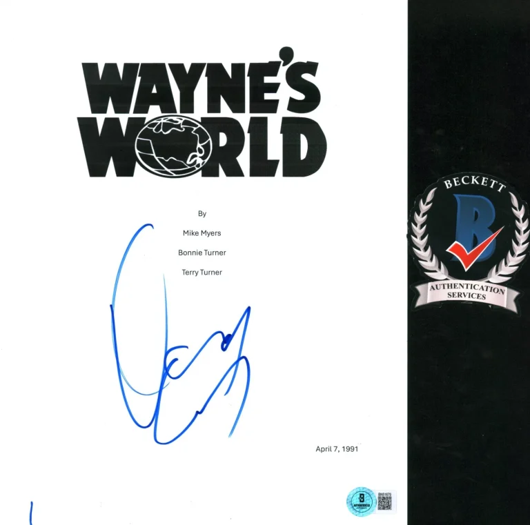Dana Carvey Signed Autograph Wayne's World Movie Script Screenplay SNL BAS COA