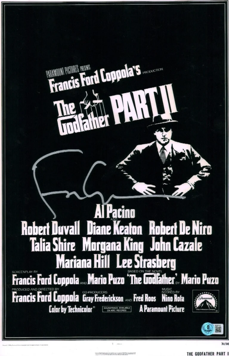 FRANCIS FORD COPPOLA SIGNED GODFATHER 2 LEGENDARY DIRECTOR  11X17 BAS COA