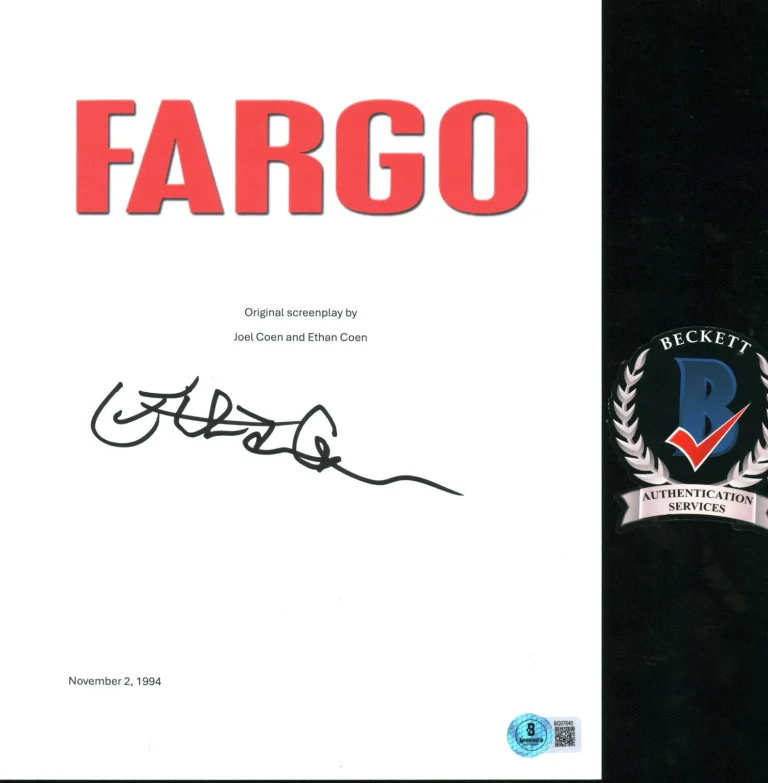 Ethan Coen Signed Autograph Fargo Full Movie Script Screenplay Director BAS COA