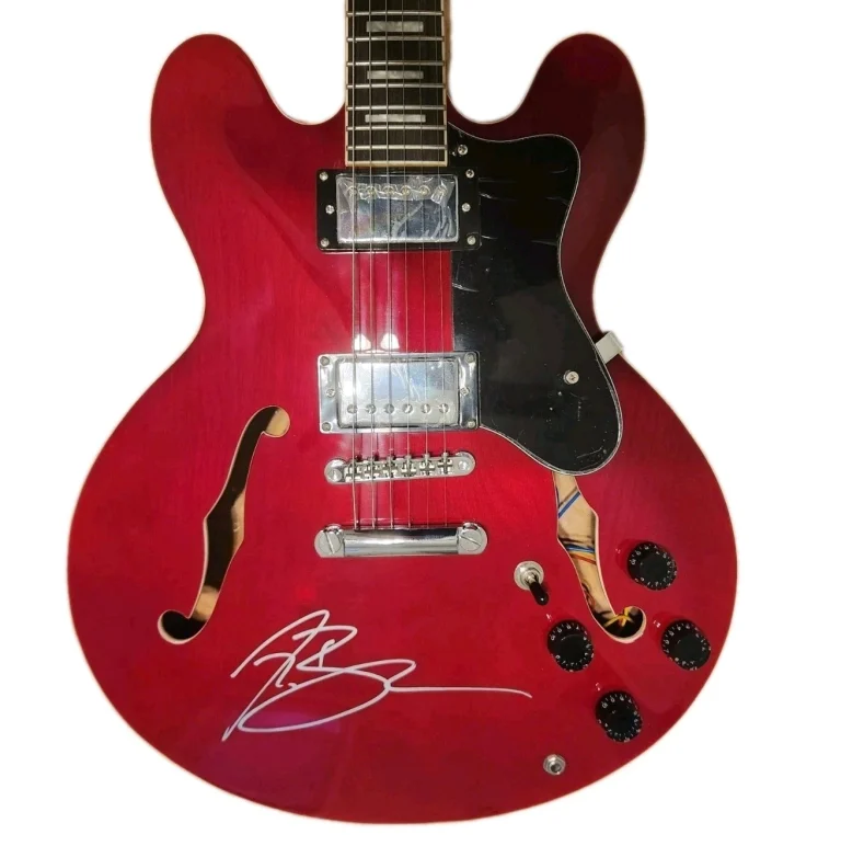 AUSTIN BUTLER SIGNED AUTOGRAPHED GUITAR ELVIS PRESLEY HOLLOW BODY KING BAS COA