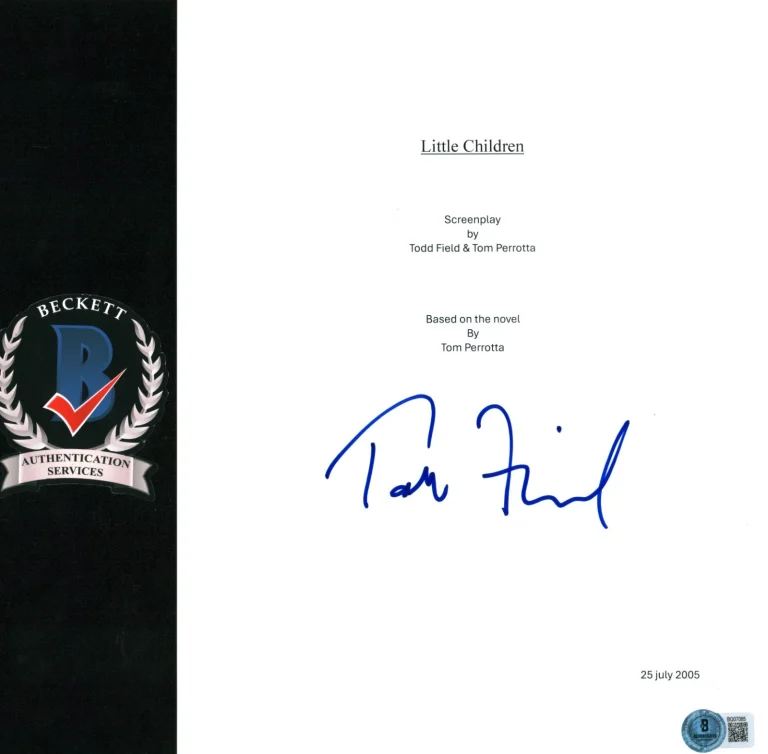 Todd Field Signed Autograph Little Children Director Full Movie Script  BAS COA