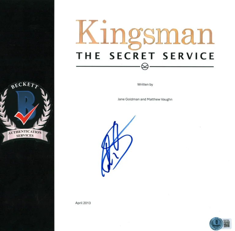 Colin Firth Signed Autograph Kingsman The Secret Service Full Movie Script COA