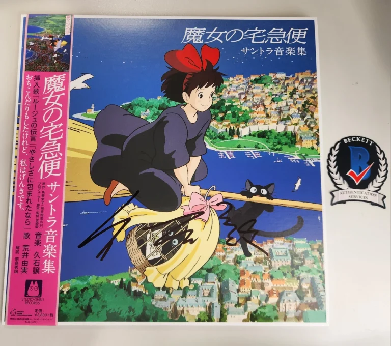 Joe Hisiashi Signed Kiki's Delivery Service Vinyl Studio Ghibli Composer BAS COA