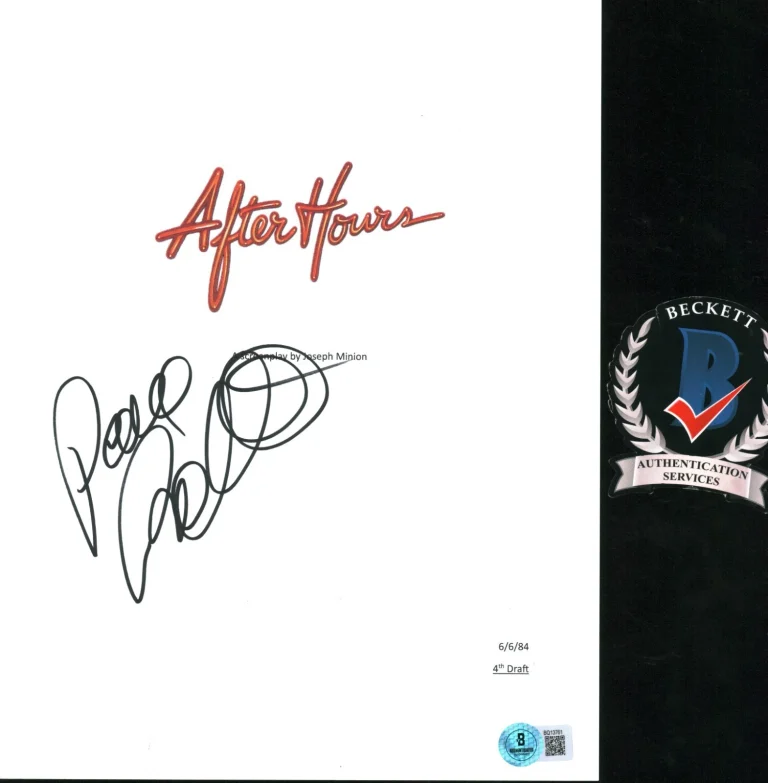 Rosanna Arquette Signed Autograph After Hours Movie Script Scorsese Film COA