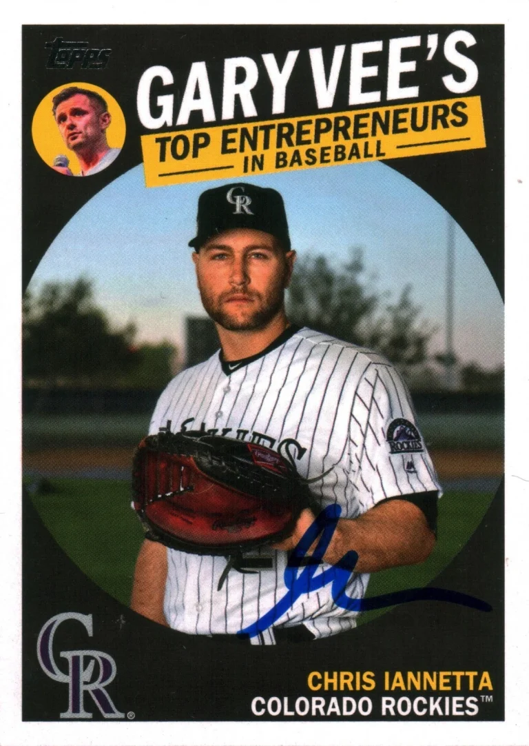 Gary Vaynerchuk Vee Signed 2019 Topps Entrepreneurs Autographed w/ Chris Ianetta