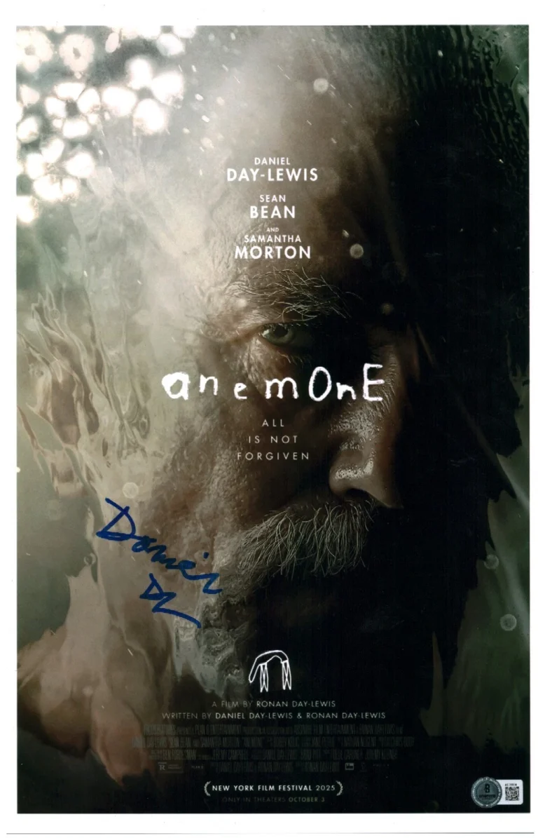 Daniel Day Lewis Signed Anemone Oscar Winning Actor 11x17 Photo BAS LOA COA