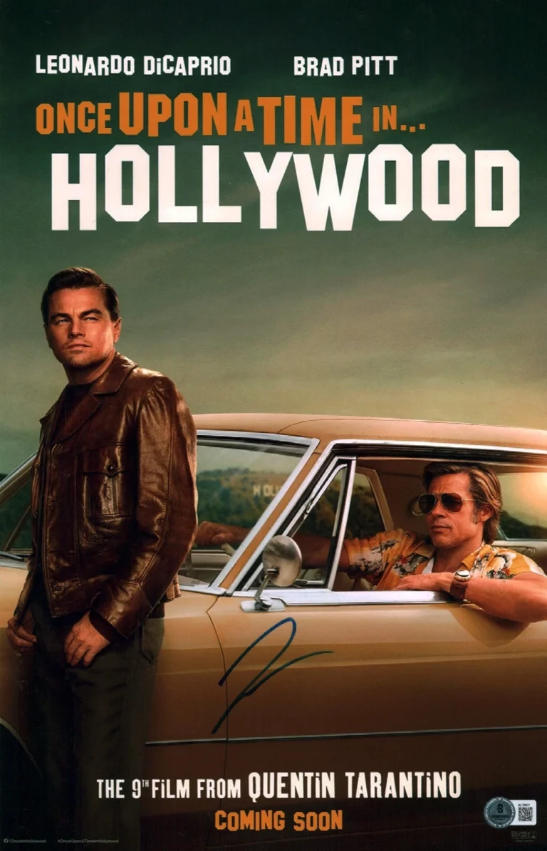 LEONARDO DICAPRIO SIGNED ONCE UPON A TIME IN HOLLYWOOD 11X17 PHOTO BAS LOA COA