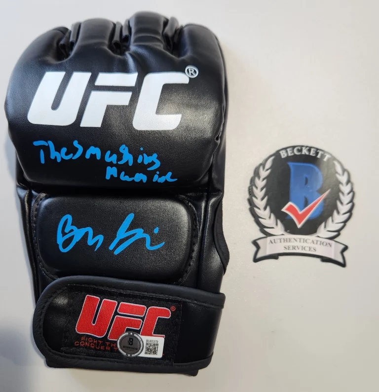 BENNY SAFDIE SIGNED UFC GLOVE INSC. “THE SMASHING MACHINE” FILM DIRECTOR COA