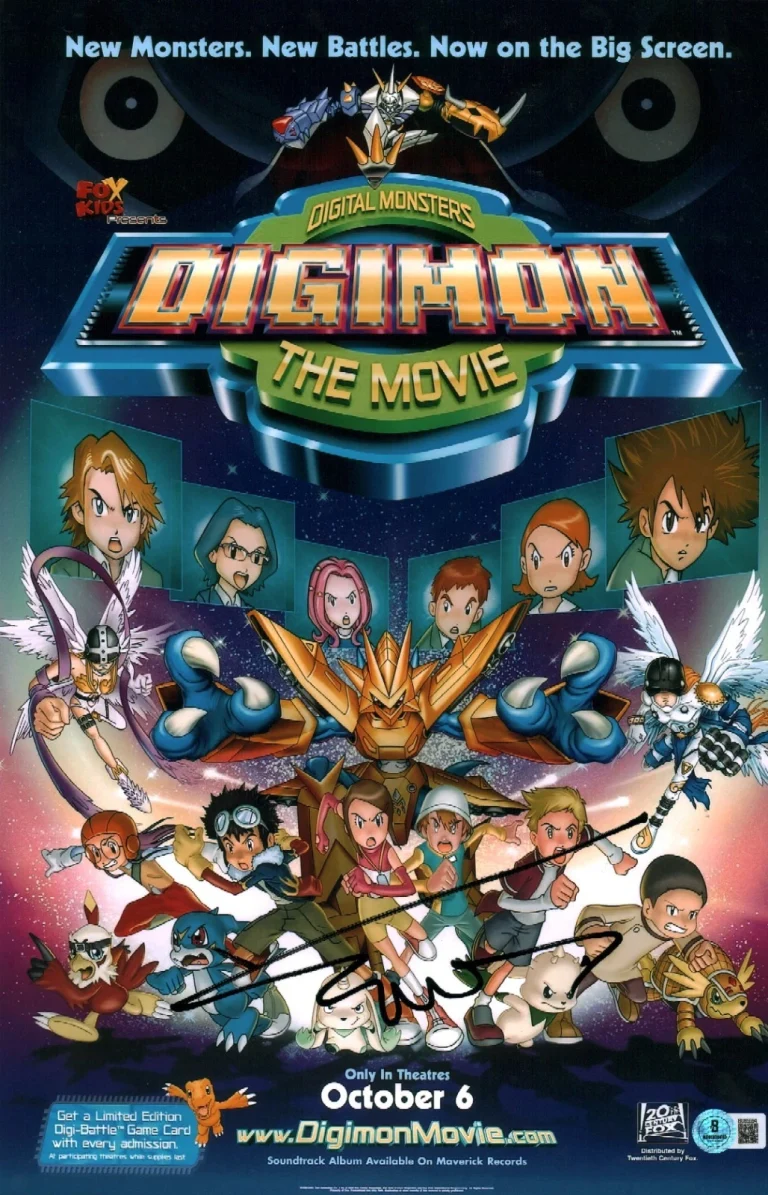 Mamoru Hosoda Signed Digimon Movie Legendary Anime Director 11x17 Photo COA BAS