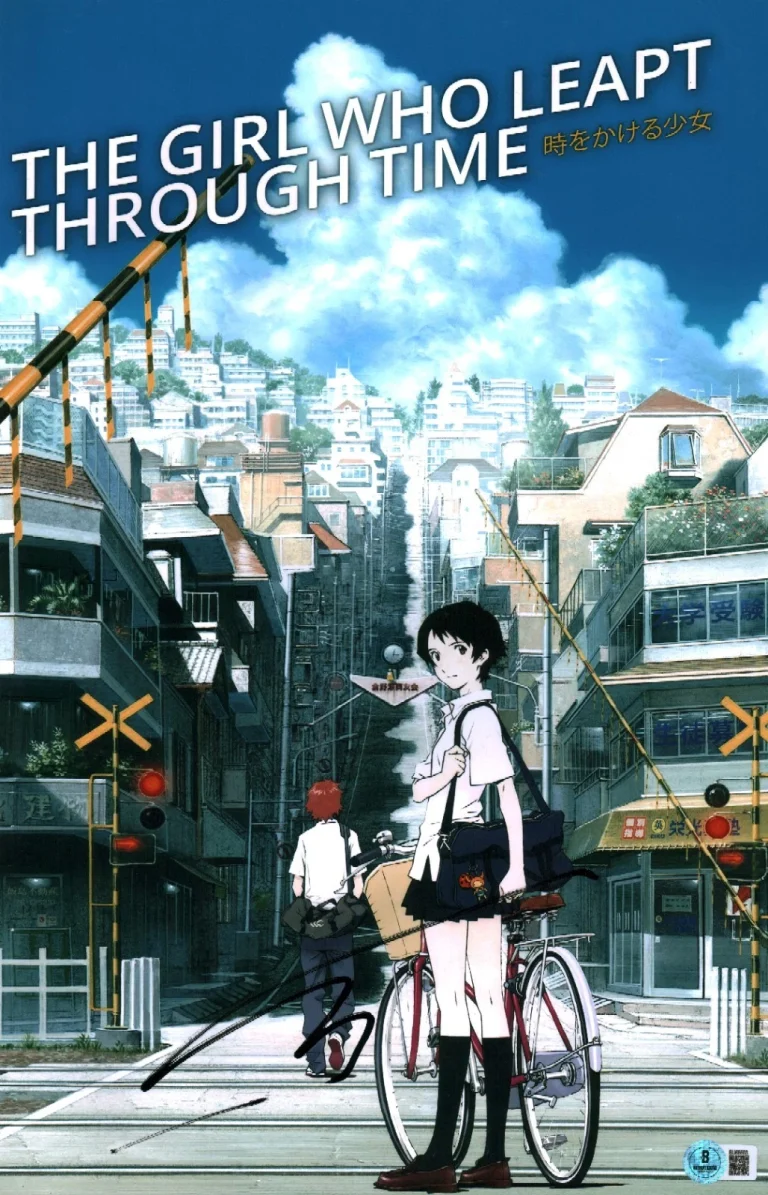Mamoru Hosoda Signed The Girl Who Lept Through Time Director 11x17 Photo COA BAS