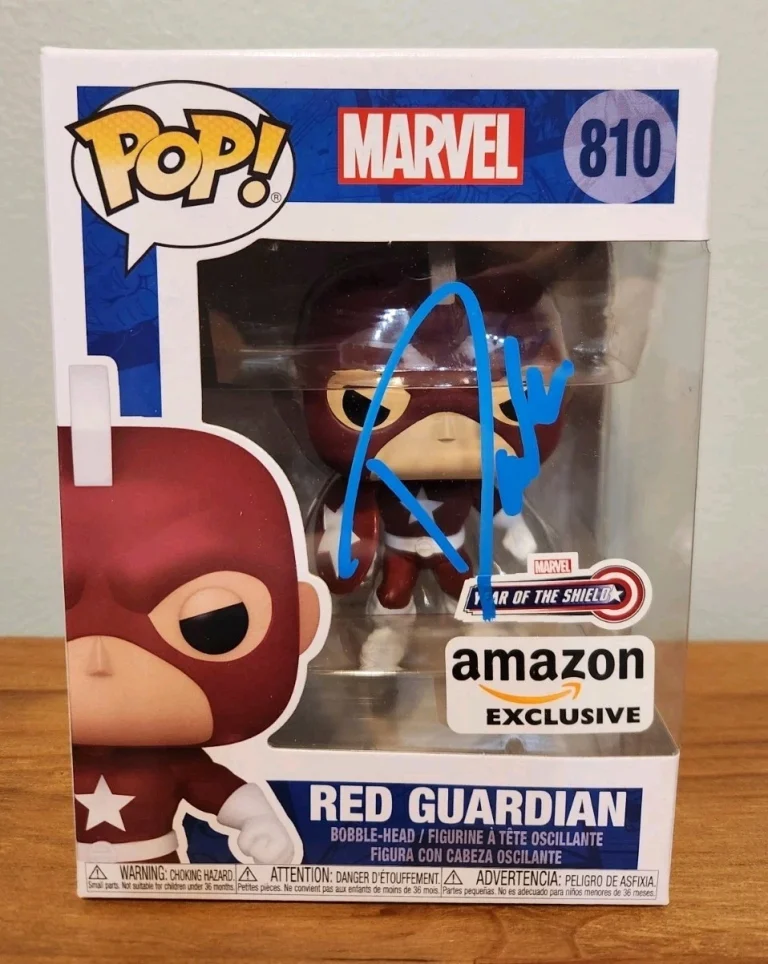 DAVID HARBOUR SIGNED THUNDERBOLTS RED GUARDIAN FUNKO POP BECKETT BAS COA 810