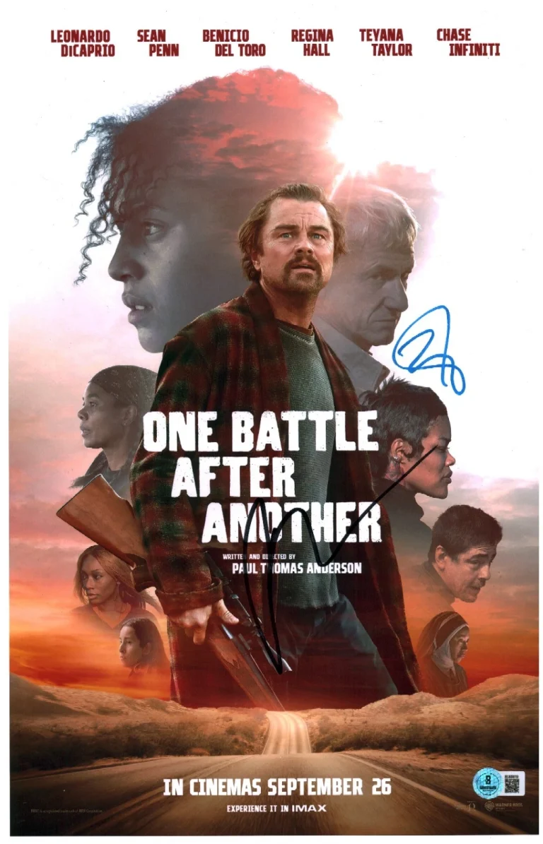Benicio Del Toro Paul Thomas Anderson Signed One Battle After Another Photo BAS