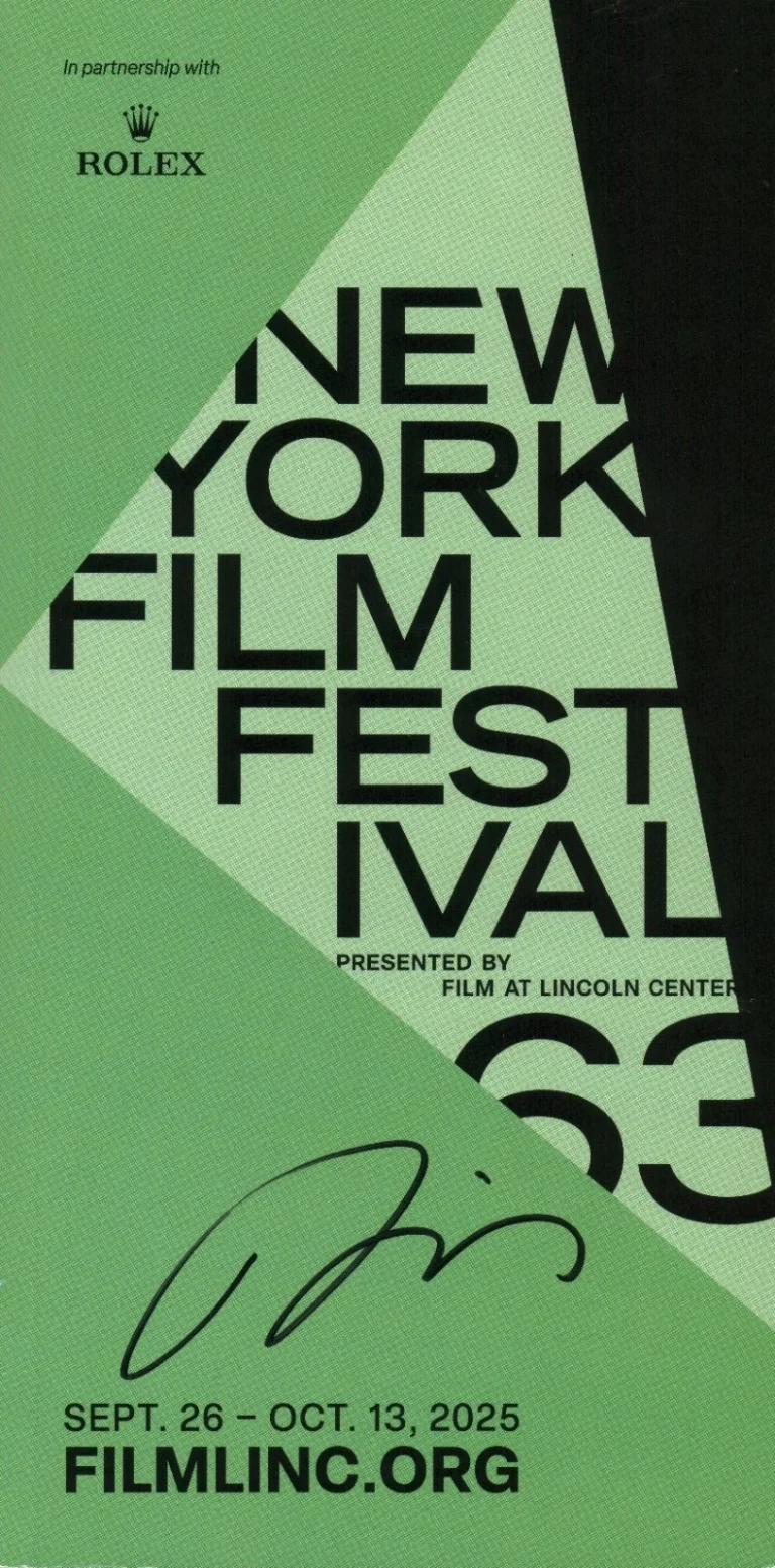 Roman Day Lewis Signed Anemone Nyff Program New York Film Festival BAS COA