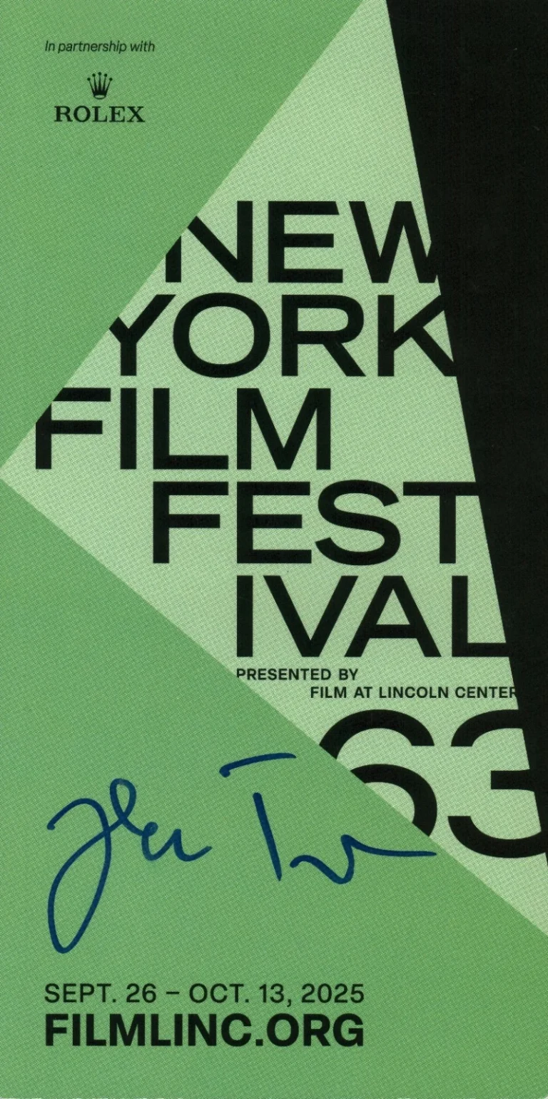 Joachim Trier Signed Sentimental Value Nyff Program New York Film Fest BAS COA