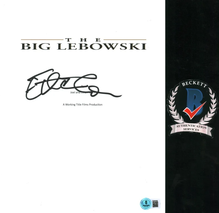 Ethan Coen Signed Autograph The Big Lebowski Full Movie Script Screenplay COA