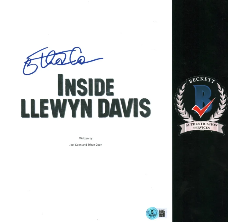 Ethan Coen Signed Inside Llewyn Davis Full Movie Script Screenplay BAS COA