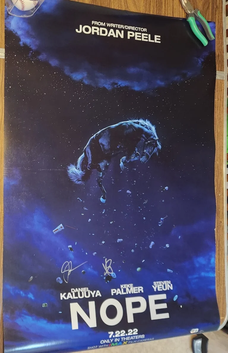 JORDAN PEELE KEKE PALMER SIGNED NOPE 27x40 FULL SIZE POSTER ORIGINAL BAS COA