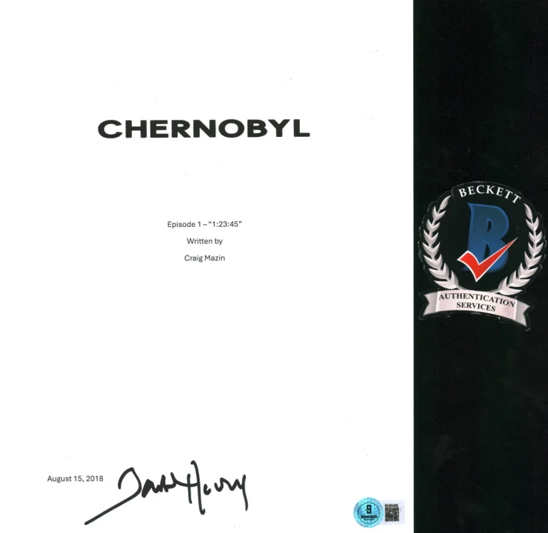 Jared Harris Signed Chernobyl HBO Hit Show Full Pilot Script BAS COA