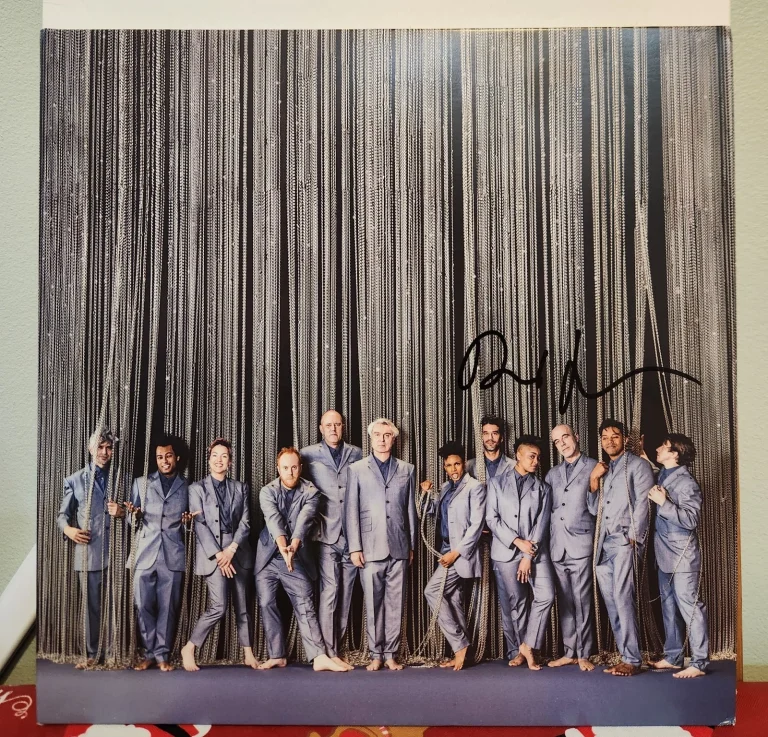 David Byrne Signed American Utopia Broadway Star Legendary Singer Vinyl BAS COA