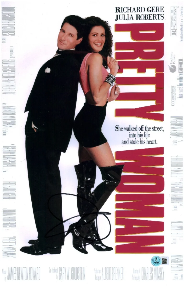 JULIA ROBERTS SIGNED PRETTY WOMAN 12X18 MOVIE POSTER PHOTO SEXY ACTRESS BAS