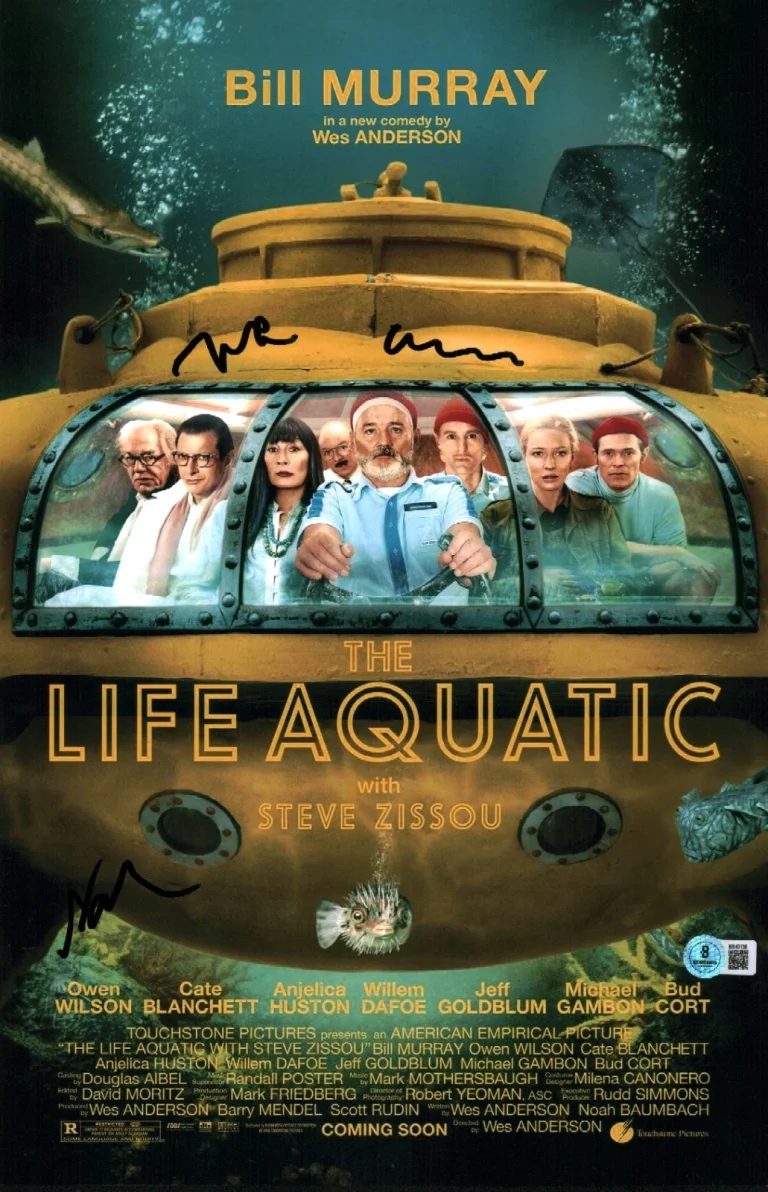 Wes Anderson Signed Life  Aquatic With Steve Zissou 11x17 Photo Autograph  COA