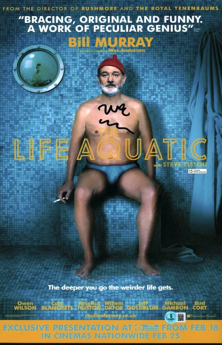 Wes Anderson Signed Life  Aquatic With Steve Zissou 11x17 Photo Autograph  COA