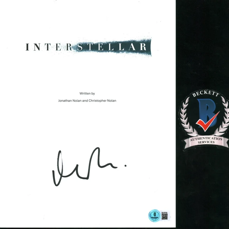 MATT DAMON SIGNED INTERSTELLAR FULL MOVIE SCRIPT AUTOGRAPH BECKETT BAS COA