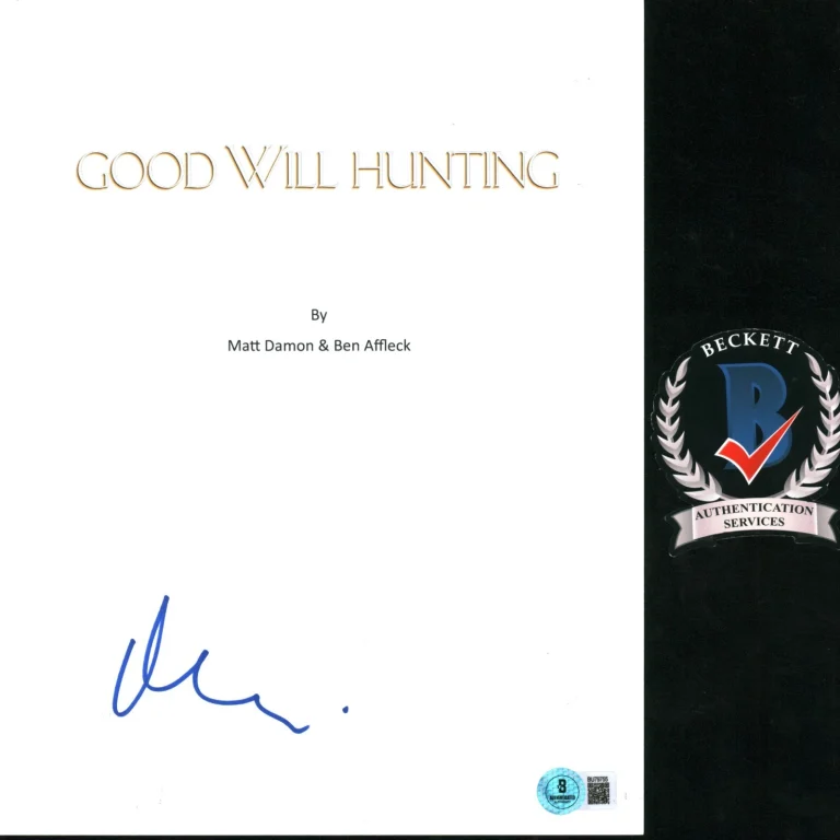 MATT DAMON SIGNED GOOD WILL HUNTING FULL MOVIE SCRIPT AUTOGRAPH BECKETT BAS COA