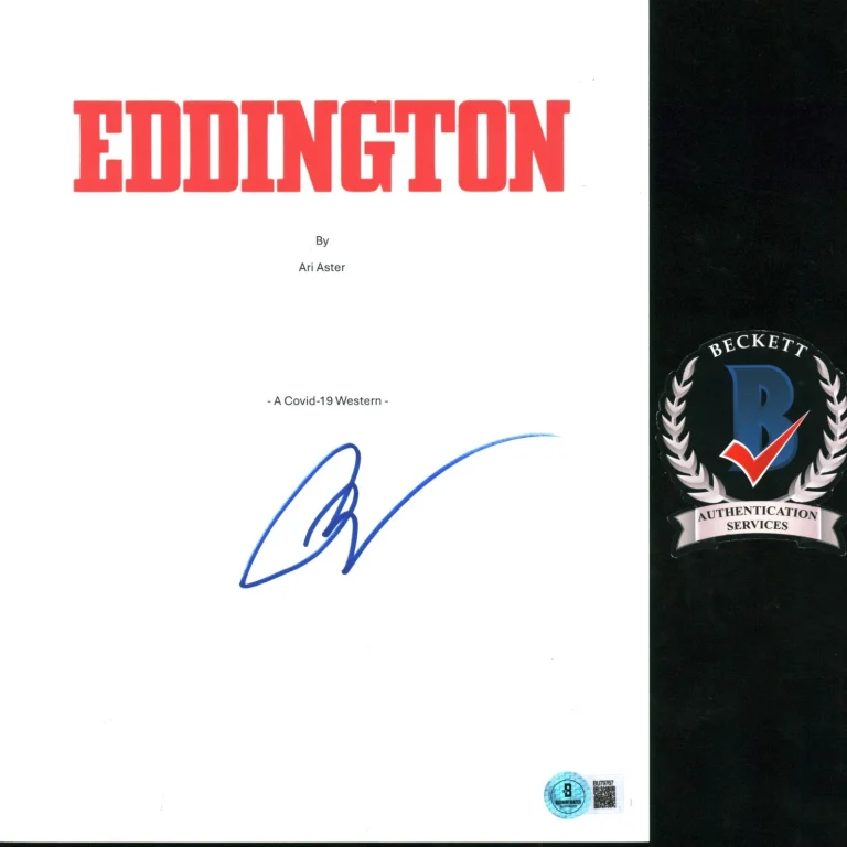 ARI ASTER SIGNED EDDINGTON FULL MOVIE SCRIPT BECKETT BAS COA ACCLAIMED DIRECTOR