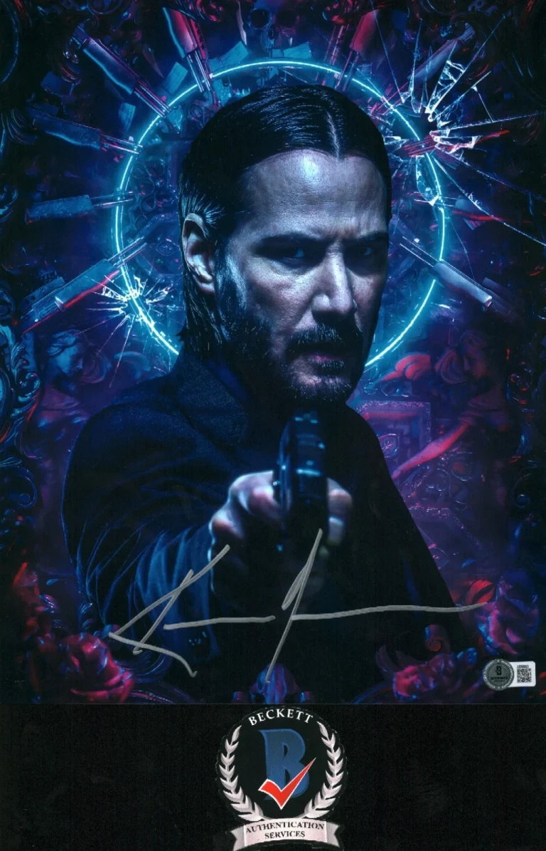 Keanu Reeves Signed Autographed John Wick Baba yaga 11x14 Photo BAS COA