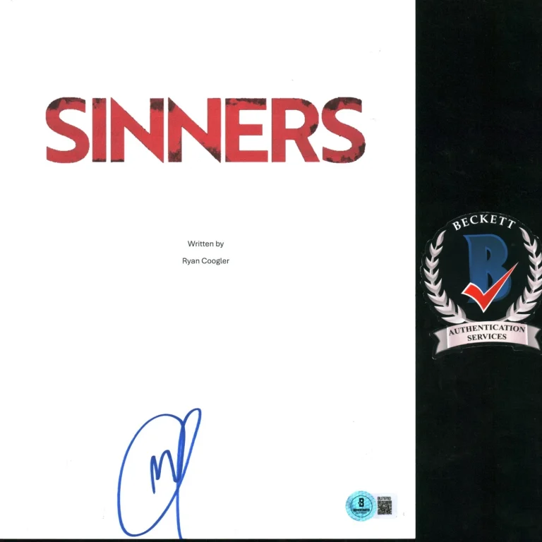 Miles Caton Signed Sinners Sammie Moore Full Movie Script Screenplay BAS COA