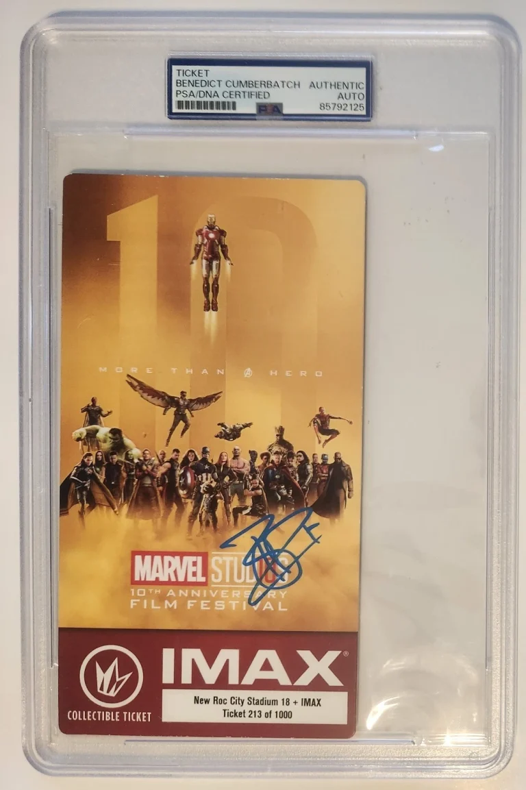 Benedict Cumberbatch Signed Autographed Doctor Strange Marvel Movie Ticket PSA