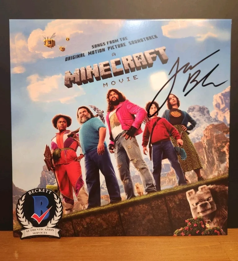 Jack Black Signed Minecraft Movie Vinyl Soundtrack Steves Lava Chicken BAS COA