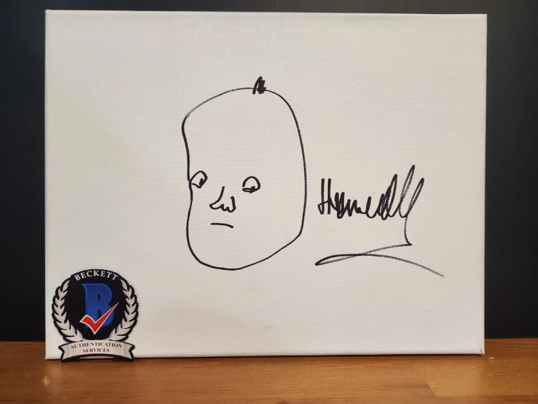 JAMIE HEWLETT HAND DRAWN SIGNED GORILLAZ ARTWORK SKETCH BAS COA DEMON DAYS