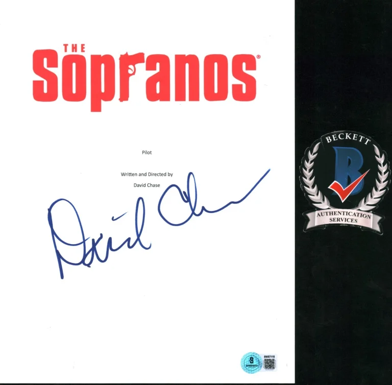 David Chase Signed Autograph The Sopranos Pilot Script Screenplay w/ Beckett COA