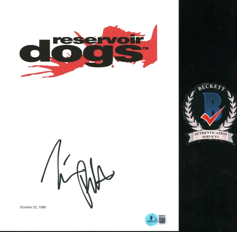 Tim Roth Signed Autograph Reservoir Dogs Full Movie Script Screenplay BAS COA