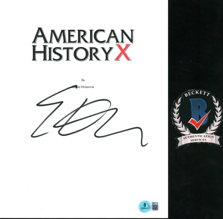 Ethan Suplee Signed Autographed American History X Movie Script w/ BAS COA